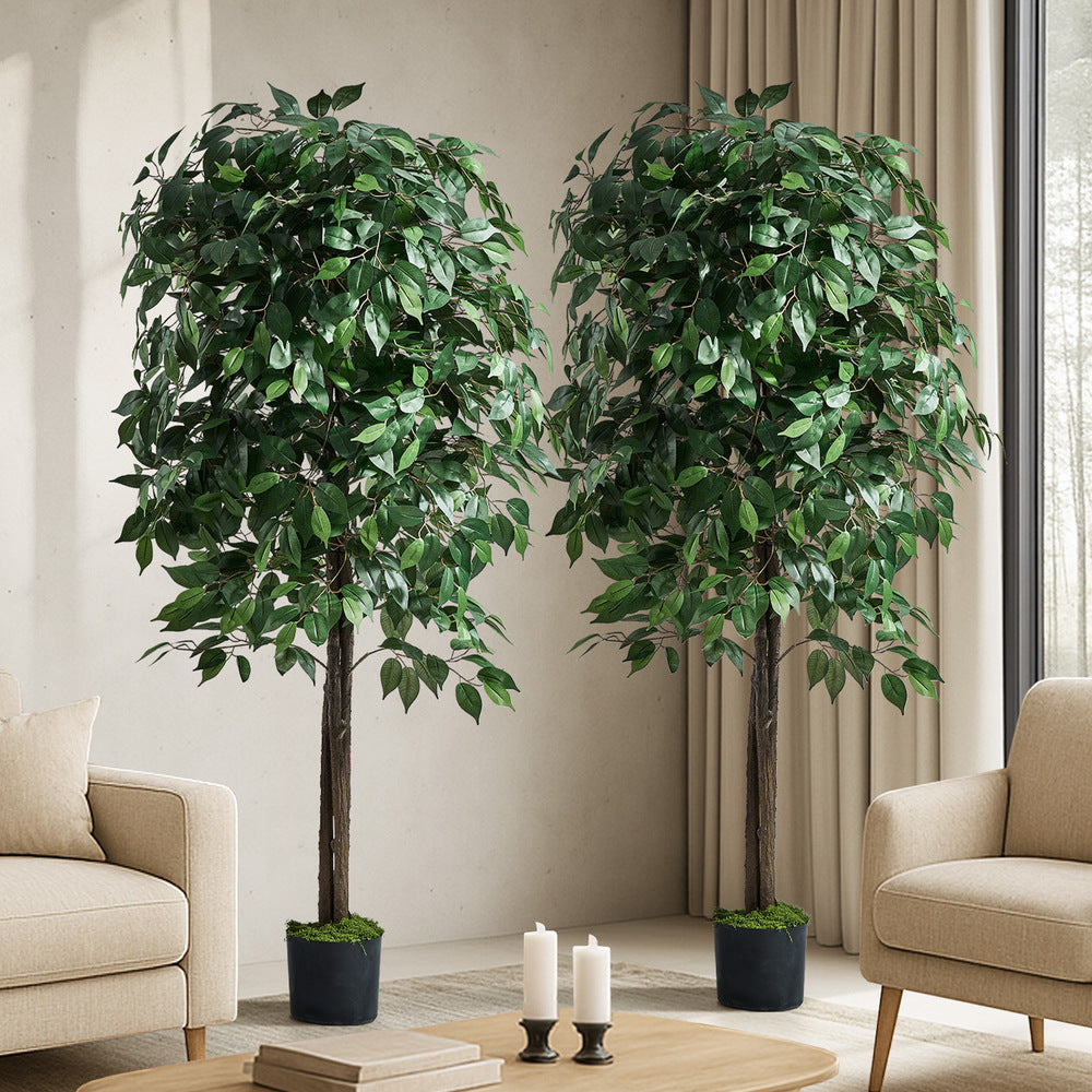 2x Artificial Palm Trees Potted Plants 180cm Indoor Home Decor Green A4 & A22