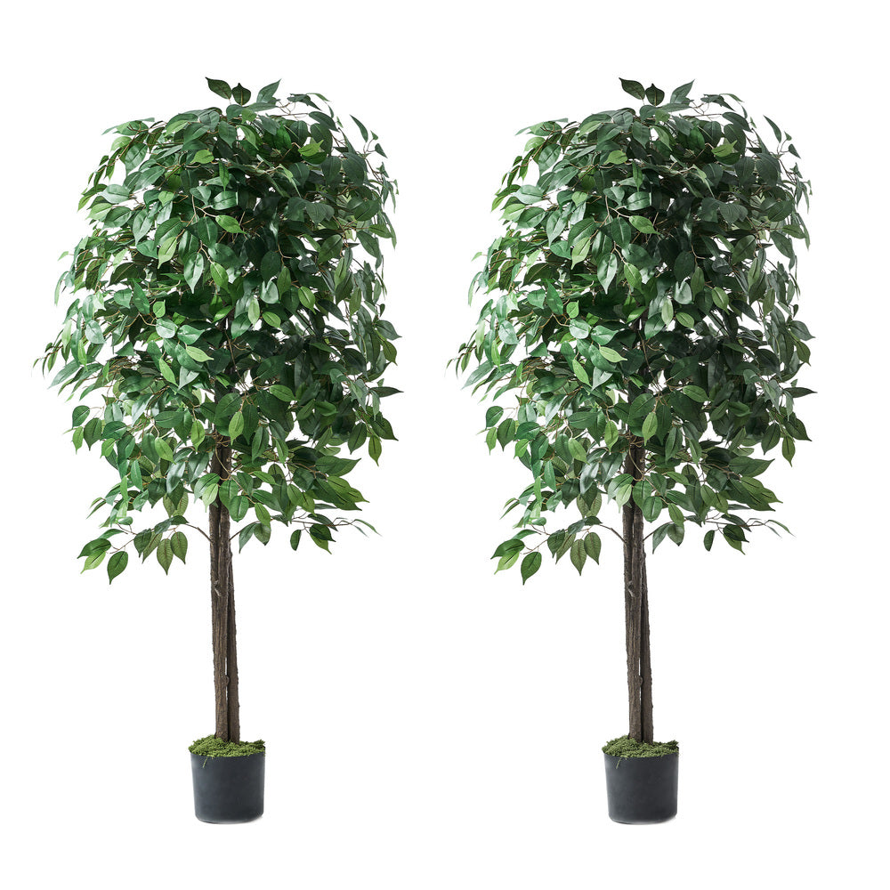 2x Artificial Palm Trees Potted Plants 180cm Indoor Home Decor Green A4 & A16