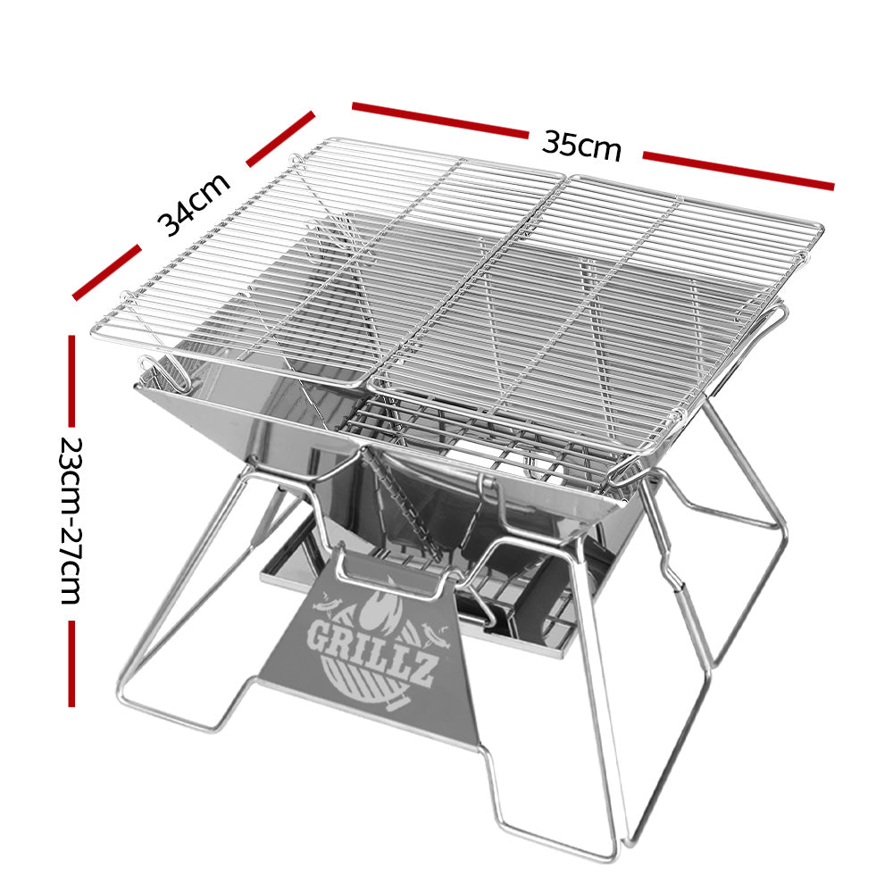 Fire Pit Bbq Grill With Carry Bag Portable
