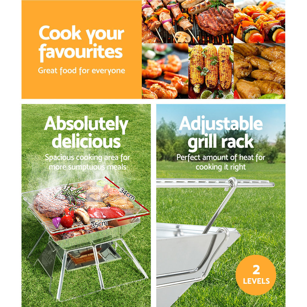 Fire Pit Bbq Grill With Carry Bag Portable