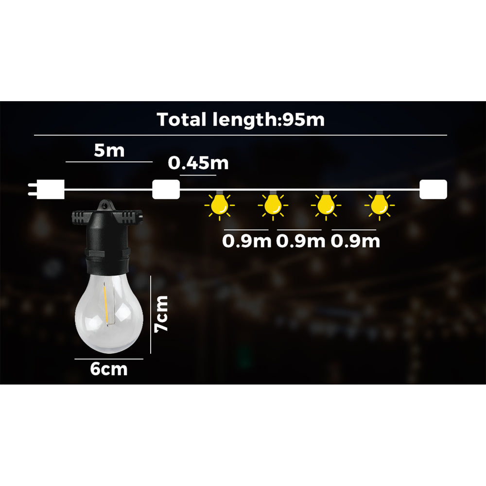 LED Festoon String Lights Wedding Party Outdoor