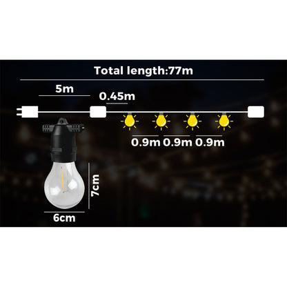 LED Festoon String Lights Wedding Party Outdoor