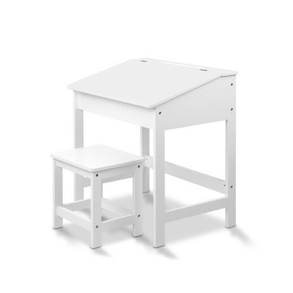 2Pcs Kids Table And Chairs Set Activity Children Playing Toys Study Desk