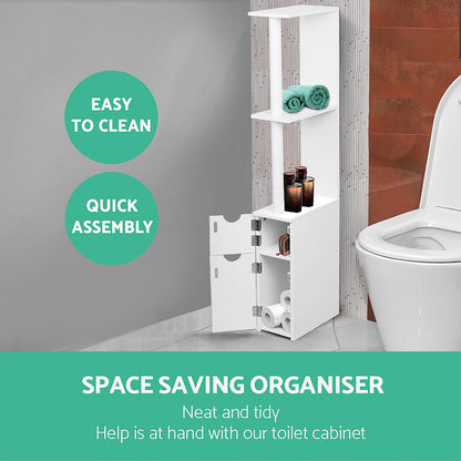 Bathroom Cabinet Storage 118Cm Shelf White