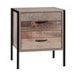 Bedside Table 2 Drawers - Barnly