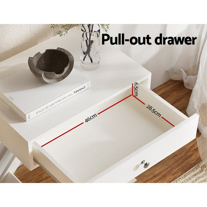 Bedside Table Drawers Side Table Storage Cabinet Nightstand White