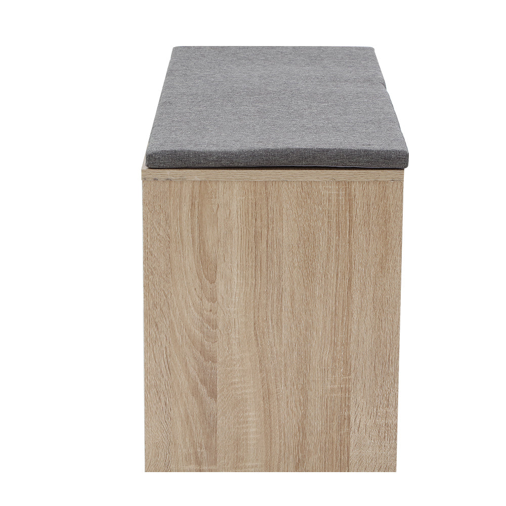 Dining Bench Upholstery Seat Wooden Chair Oak 90Cm