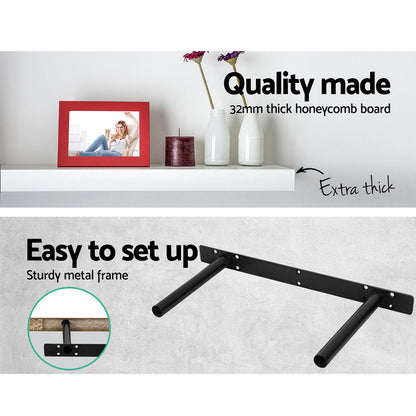 Floating Wall Shelf Set Of 3 White