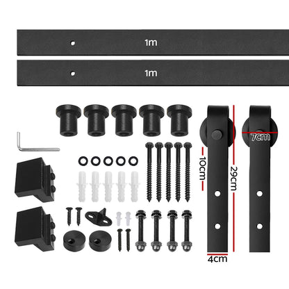 Sliding Barn Door Hardware Track Set 2M