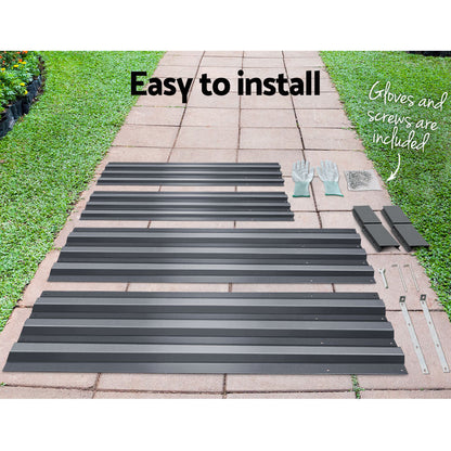 180x90cm Raised Garden Bed - Galvanized Steel