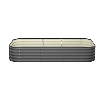 9-IN-1 Raised Garden Bed Modular Kit Planter Oval Galvanised Steel