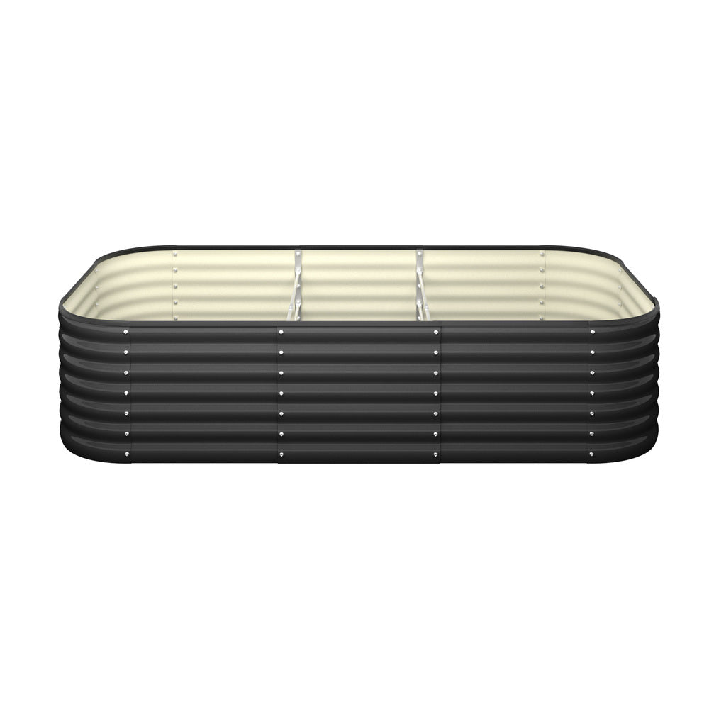 9-IN-1 Raised Garden Bed Modular Kit Planter Oval Galvanised Steel