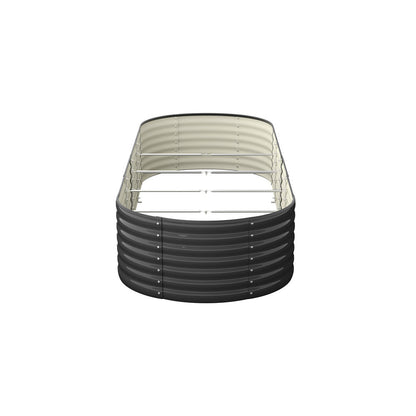Raised Garden Bed Beds Kit Planter Oval Galvanised Steel