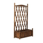 Wooden Raised Garden Bed with Trellis Garden Standing Planter