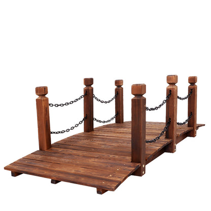 Garden Decor Outdoor Ornament Wooden Bridge Chain 160Cm