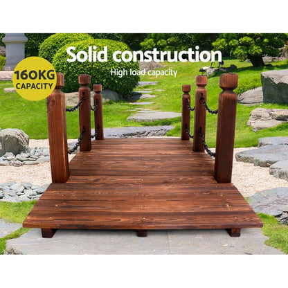 Garden Decor Outdoor Ornament Wooden Bridge Chain 160Cm