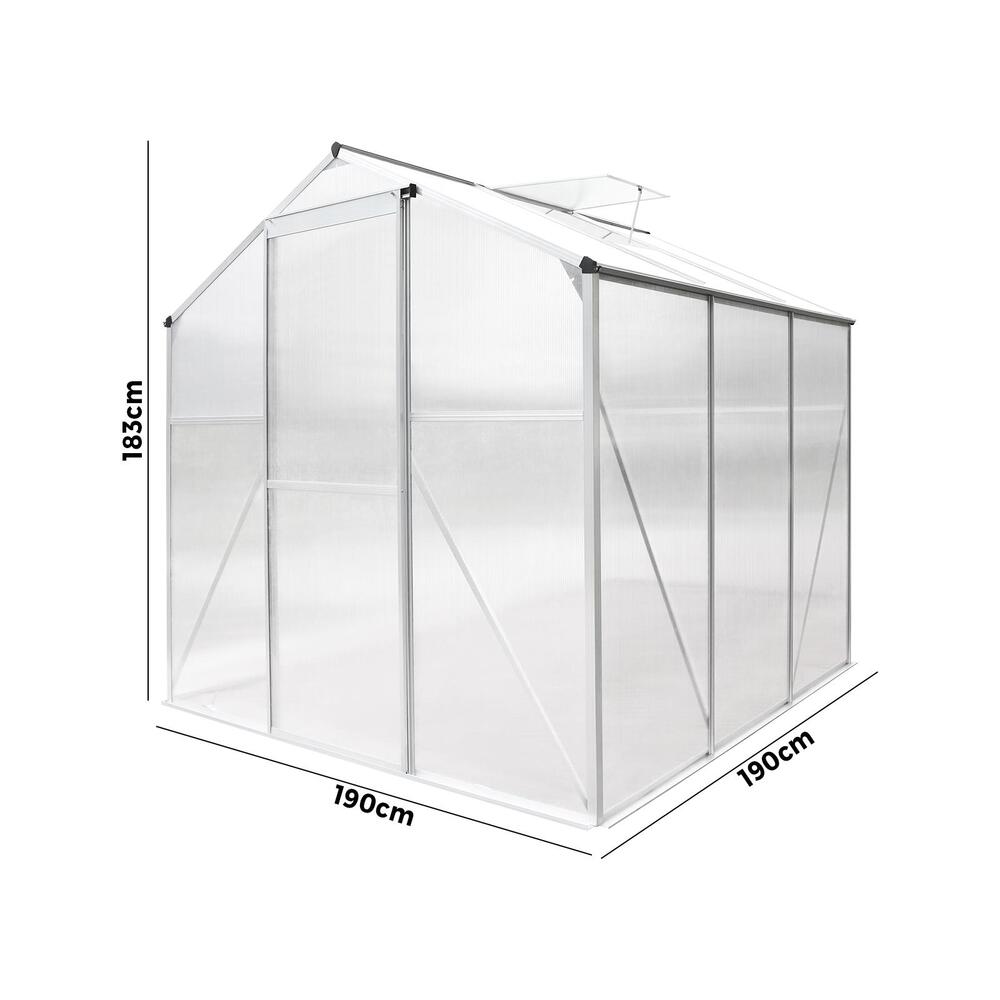 Compact Greenhouse Splendor: Polycarbonate Gem (1.9x1.9M)