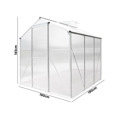 Compact Greenhouse Splendor: Polycarbonate Gem (1.9x1.9M)