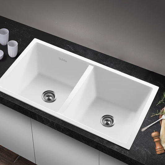 White Basin Sink for Kitchen, Bathroom, and Laundry
