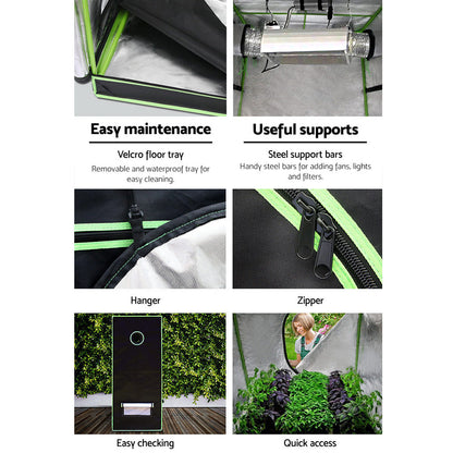 60x60x140CM Hydroponics Kit Indoor Plant Room System