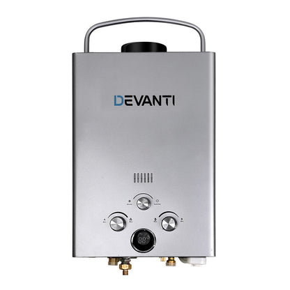 Portable Gas Water Heater 8L/Min With Pump Lpg System Grey