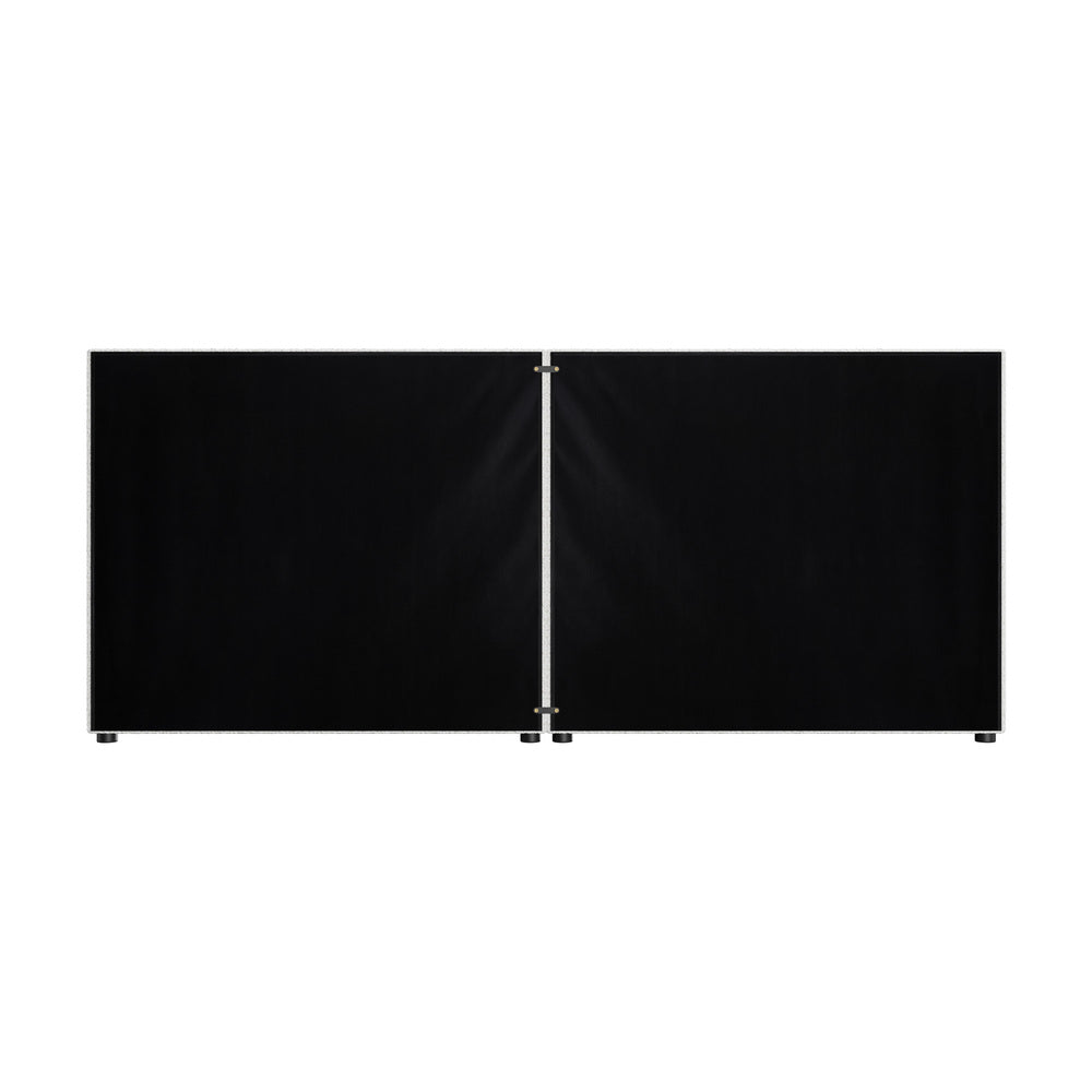 Bed Frame Headboard Double Queen King White Boucle