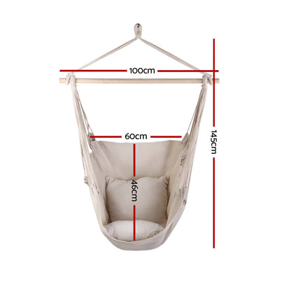 Hammock Chair Outdoor Camping Hanging Hammocks Cushion Pillow