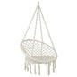 Hammock Chair Outdoor Hanging Macrame Cotton Indoor Cream