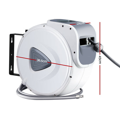 Air Hose Reel 20M Retractable Rewind Swivel Wall Mount Compressor Garage