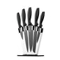 7pcs Kitchen Knife Set Stainless Steel w/ Sharpener Non-stick