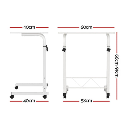 Laptop Desk Table Adjustable 60Cm White