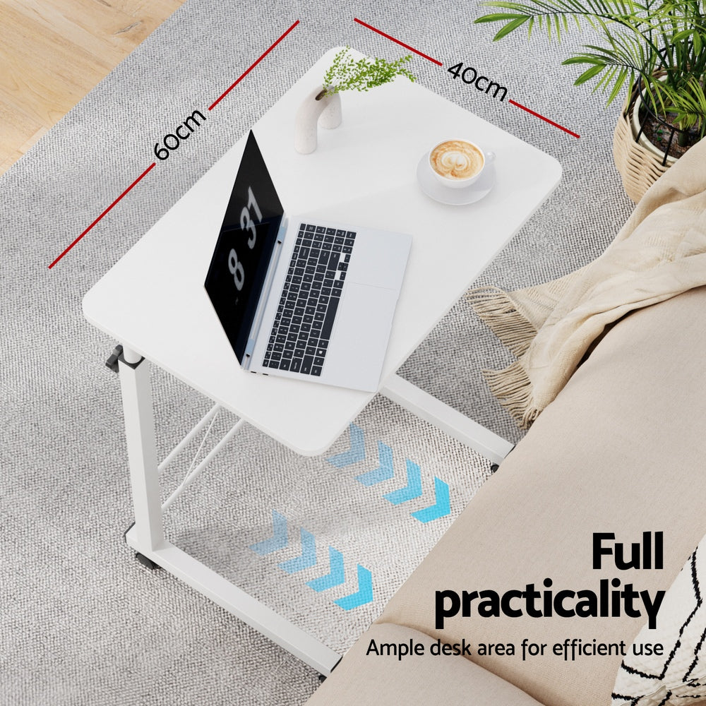 Laptop Desk Table Adjustable 60Cm White