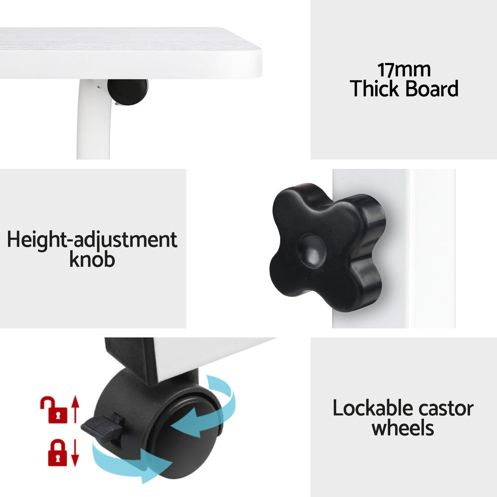 Laptop Desk Table Adjustable 60Cm White