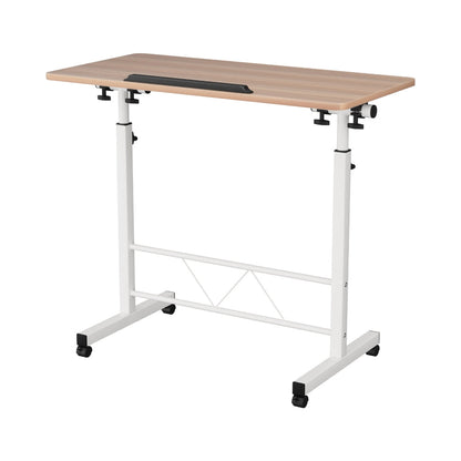 Laptop Desk Table Adjustable 80Cm Light Wood