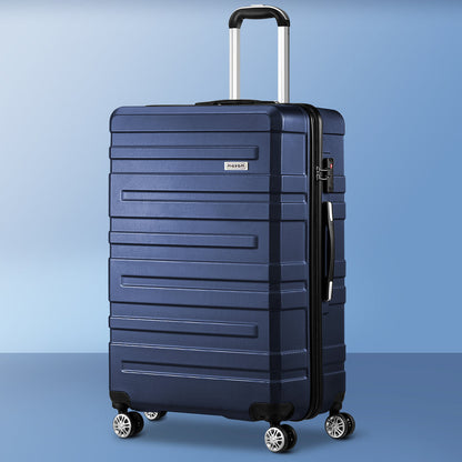 28" Luggage Suitcase Trolley Set Travel TSA Lock Storage Hard Case Navy