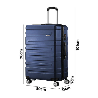 28" Luggage Suitcase Trolley Set Travel TSA Lock Storage Hard Case Navy