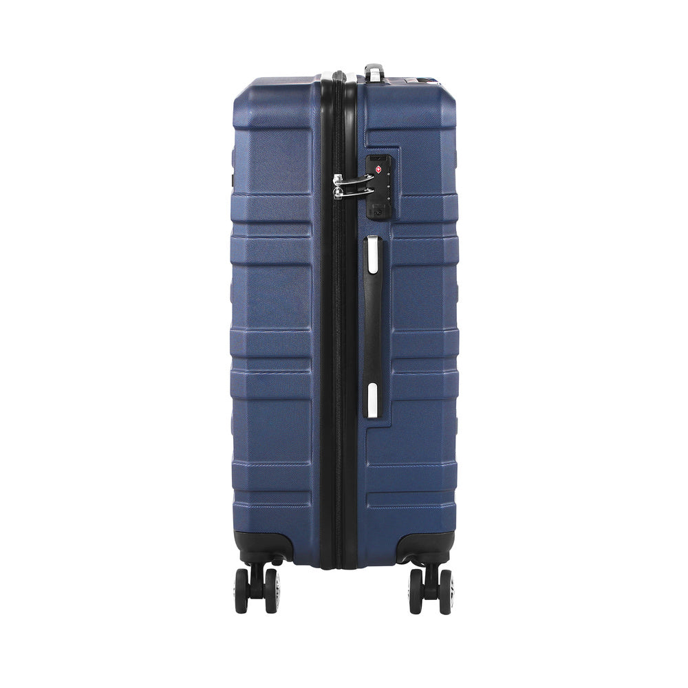 28" Luggage Suitcase Trolley Set Travel TSA Lock Storage Hard Case Navy