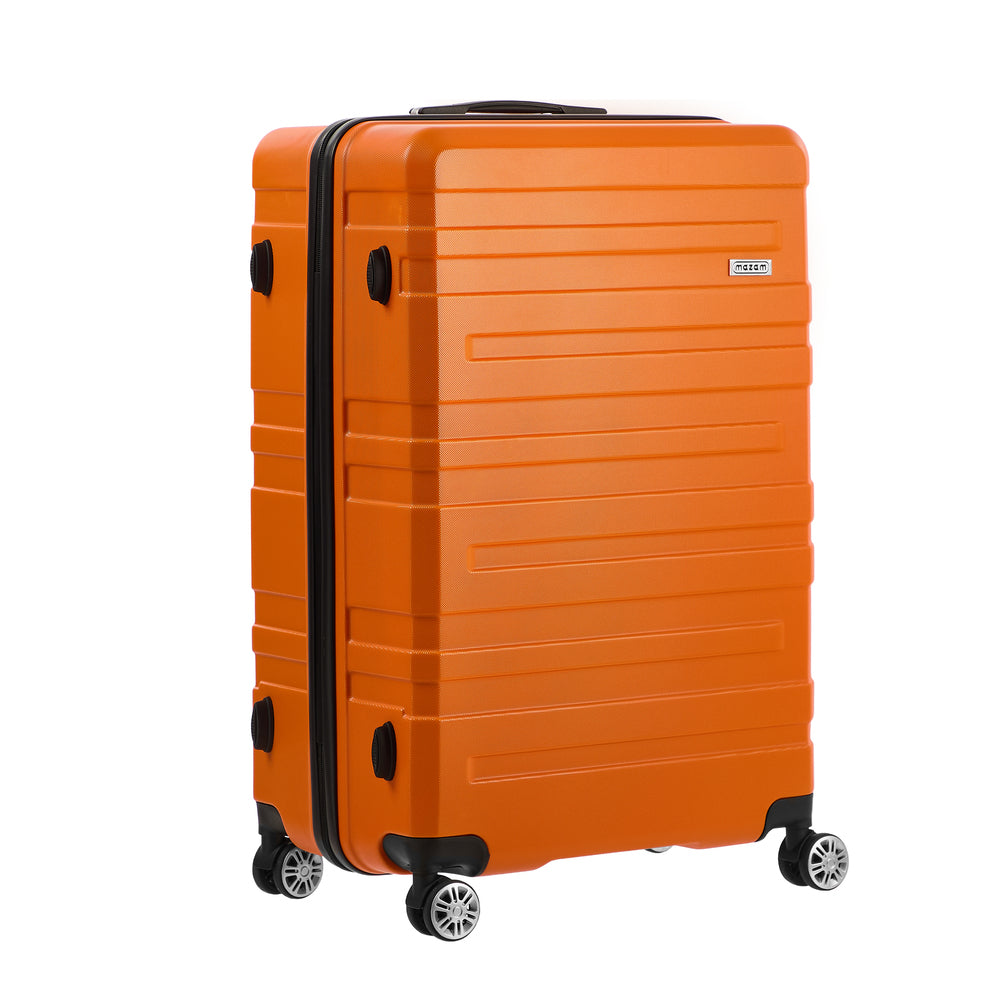 28" Luggage Suitcase Trolley Set TSA Lock Hard Case Magenta & Orange