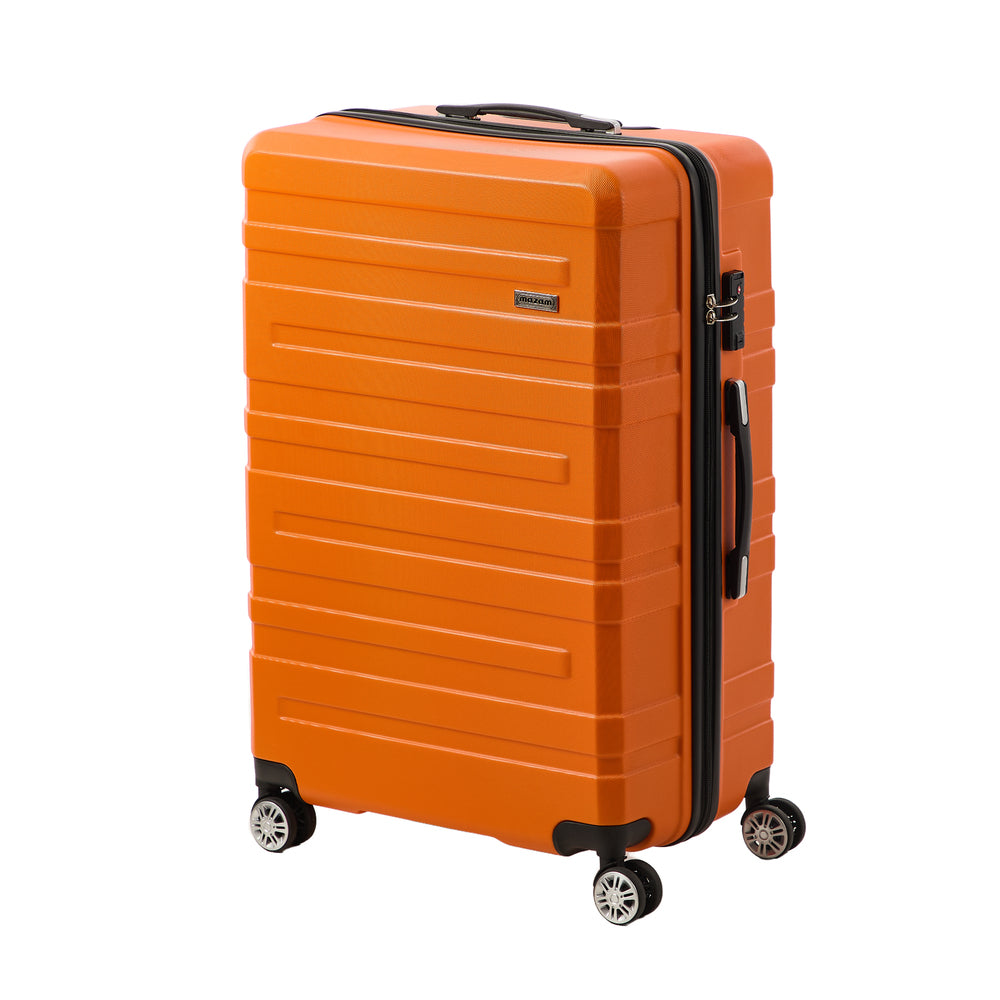 28" Luggage Suitcase Trolley Set TSA Lock Hard Case Magenta & Orange