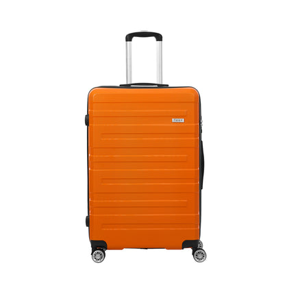 28" Luggage Suitcase Trolley Set TSA Lock Hard Case Magenta & Orange