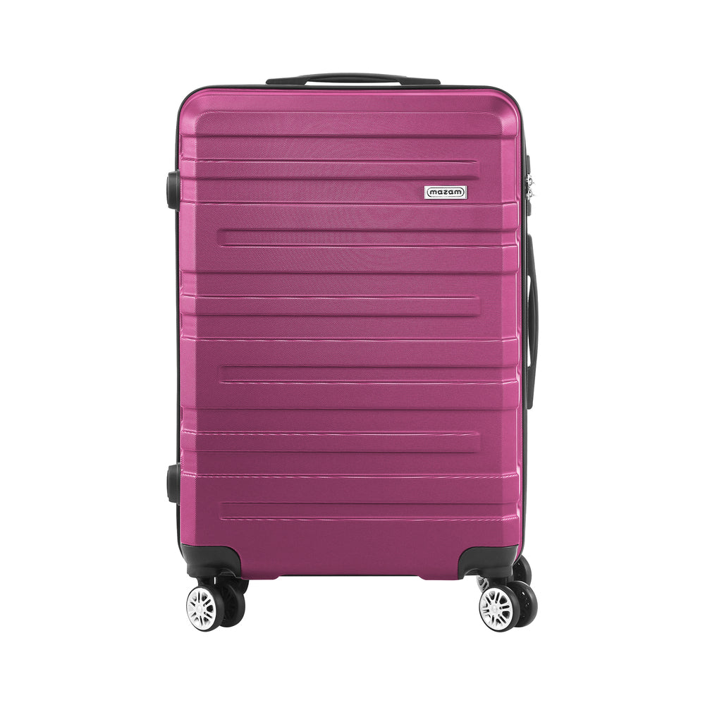 28" Luggage Suitcase Trolley Set TSA Lock Hard Case Magenta & Orange