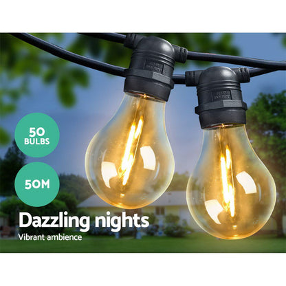 50M Led Festoon String Lights For Christmas Decor