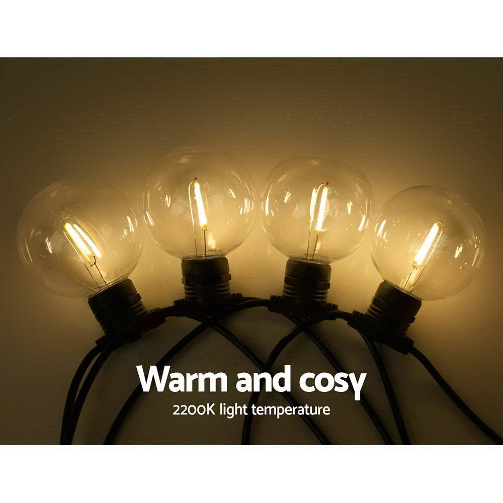 50M Led Festoon String Lights 50 Bulbs Kits Wedding Party Christmas G80
