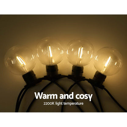 50M Led Festoon String Lights 50 Bulbs Kits Wedding Party Christmas G80