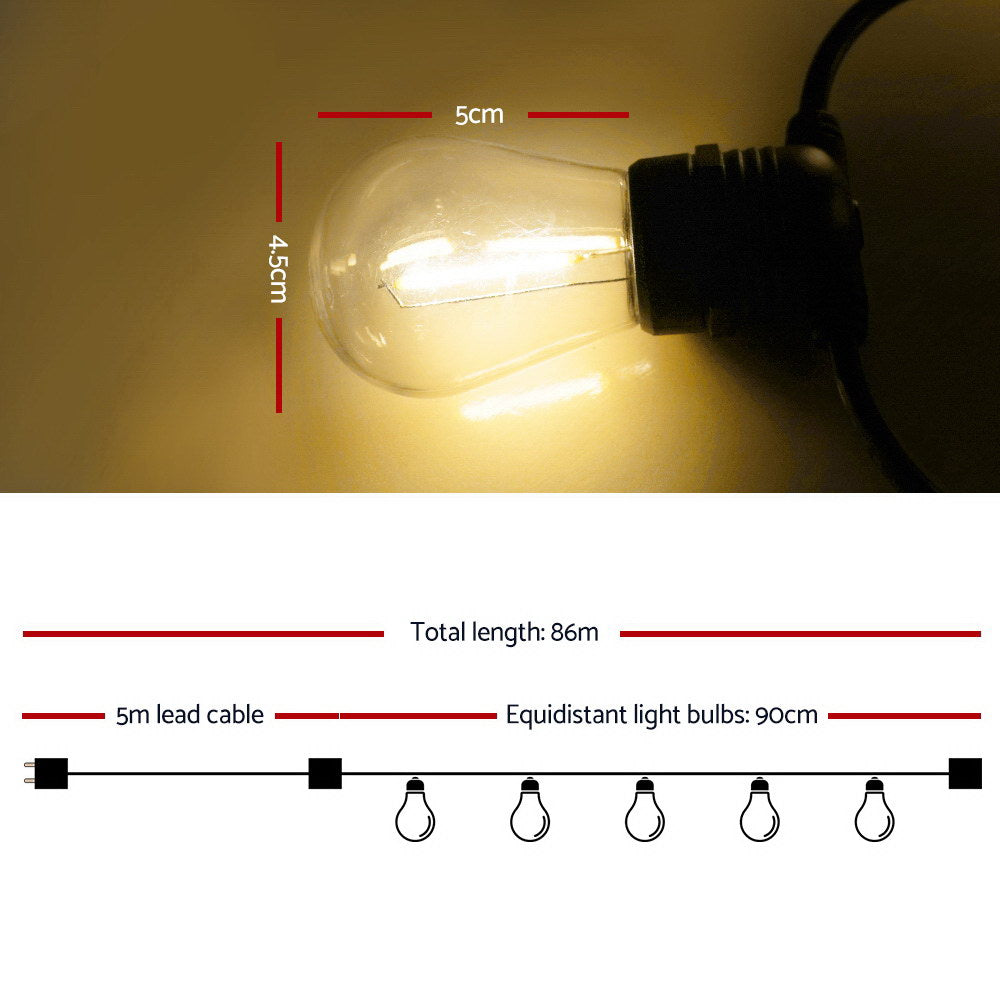86M Led Festoon Lights Christmas Wedding Decor
