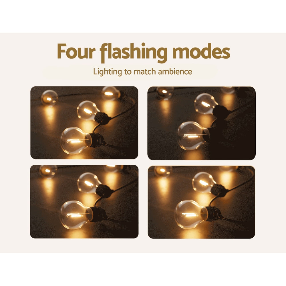 17M Solar Festoon Lights Led Christmas Decor (2Pcs)