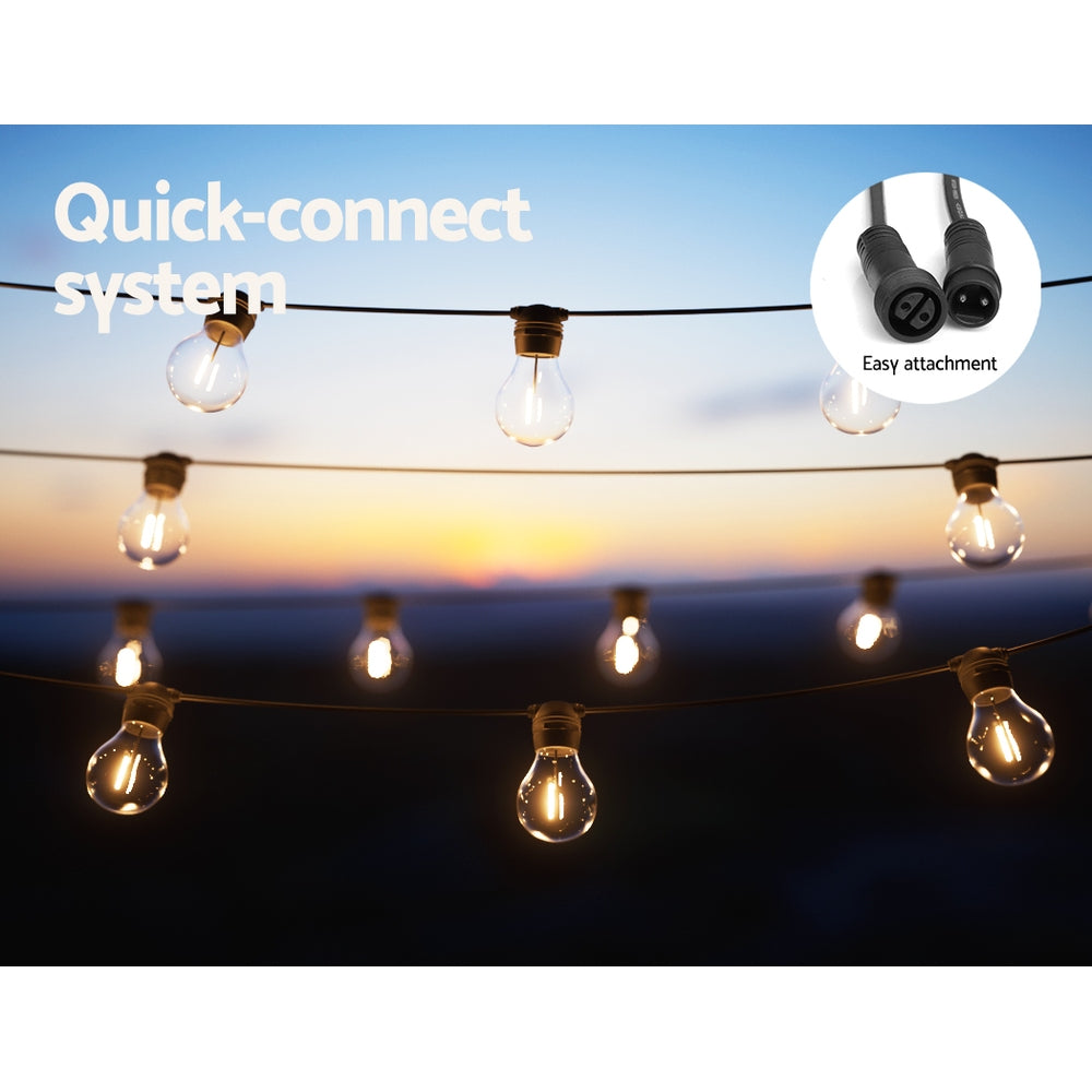 17M Solar Festoon Lights Led Christmas Decor (2Pcs)