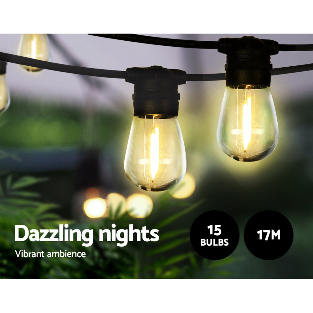 17M Solar Festoon Lights Led Christmas Garden Decor