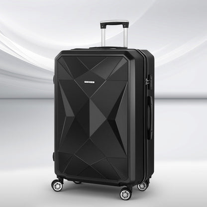 28-inch TSA Lock Hard Shell Luggage Set - Black
