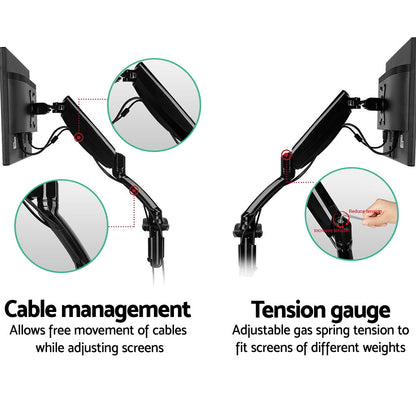 Monitor Arm Gas Spring Desk Mount Screen Holder
